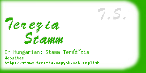 terezia stamm business card